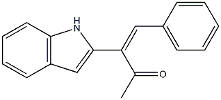 2-[(Z)-1-Acetyl-2-phenylethenyl]-1H-indole Struktur