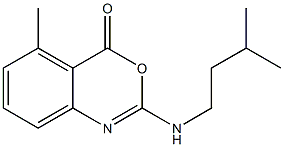 2-(3-Methylbutyl)amino-5-methyl-4H-3,1-benzoxazin-4-one Struktur