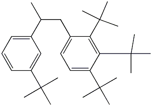 1-(2,3,4-Tri-tert-butylphenyl)-2-(3-tert-butylphenyl)propane Struktur