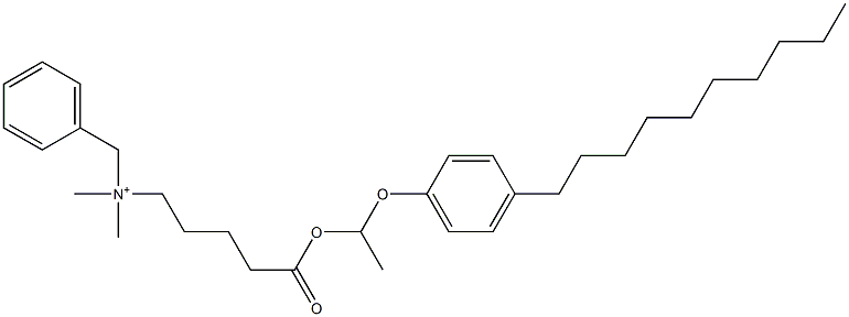 N,N-Dimethyl-N-benzyl-N-[4-[[1-(4-decylphenyloxy)ethyl]oxycarbonyl]butyl]aminium Struktur