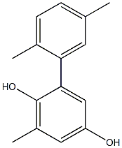 6-Methyl-2-(2,5-dimethylphenyl)benzene-1,4-diol Struktur