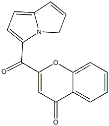 2-[Pyrrolizinocarbonyl]-4H-1-benzopyran-4-one Struktur