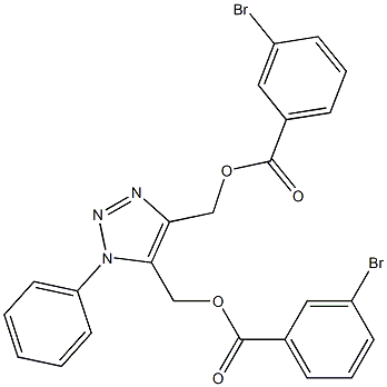 1-Phenyl-1H-1,2,3-triazole-4,5-bis(methanol)bis(3-bromobenzoate) Struktur