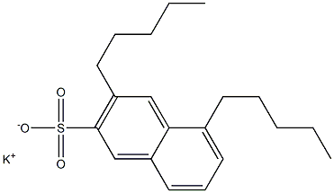 3,5-Dipentyl-2-naphthalenesulfonic acid potassium salt Structure