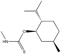 N-Methylthiocarbamic acid O-[(1R,3R,4S)-p-menthan-3-yl] ester Struktur