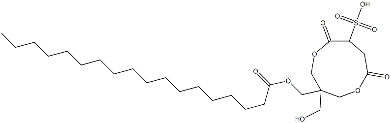 Stearic acid [1-(hydroxymethyl)-4,7-dioxo-6-sulfo-3,8-dioxacyclononan-1-yl]methyl ester Struktur