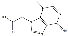 3,6-Dihydro-6-imino-3-methyl-9H-purine-9-acetic acid Struktur