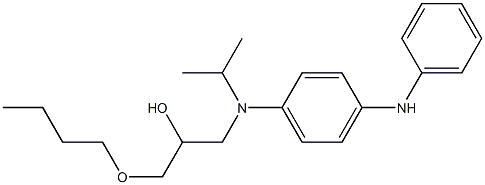 1-Butoxy-3-[N-(p-anilinophenyl)(isopropyl)amino]-2-propanol Struktur