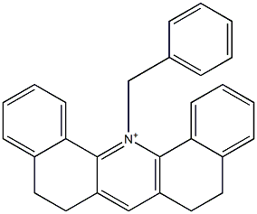 5,6,8,9-Tetrahydro-14-benzyldibenz[c,h]acridin-14-ium Struktur