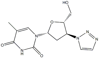 3'-(1H-1,2,3-Triazol-1-yl)-3'-deoxythymidine Struktur