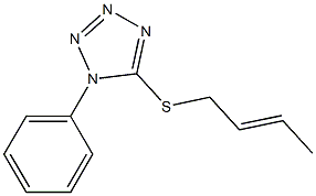 5-(2-Butenylthio)-1-phenyl-1H-tetrazole Struktur