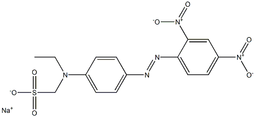 [N-Ethyl-N-[4-[(2,4-dinitrophenyl)azo]phenyl]amino]methanesulfonic acid sodium salt Struktur