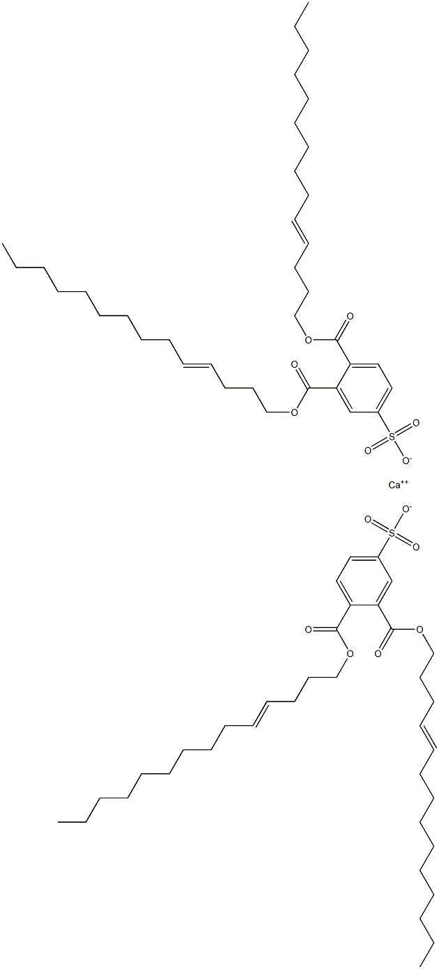 Bis[3,4-di(4-tetradecenyloxycarbonyl)benzenesulfonic acid]calcium salt Struktur