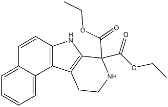 7,9,10,11-Tetrahydro-8H-benzo[e]pyrido[3,4-b]indole-8,8-dicarboxylic acid diethyl ester Struktur