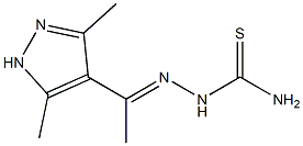 3,5-Dimethyl-4-[1-[2-[amino(thioxo)methyl]hydrazono]ethyl]-1H-pyrazole Struktur