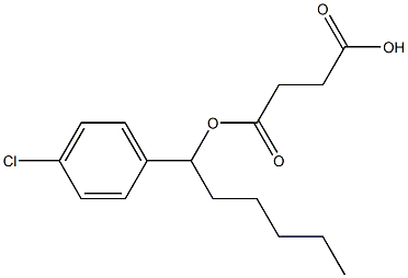 Succinic acid hydrogen 1-[1-(p-chlorophenyl)hexyl] ester Struktur