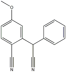 (2-Cyano-5-methoxyphenyl)(phenyl)acetonitrile Struktur