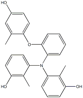 N,N-Bis(3-hydroxy-2-methylphenyl)-2-(4-hydroxy-2-methylphenoxy)benzenamine Struktur