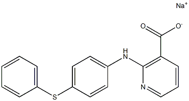 2-[p-(Phenylthio)anilino]nicotinic acid sodium salt Struktur