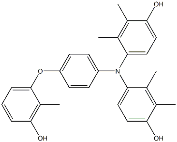 N,N-Bis(4-hydroxy-2,3-dimethylphenyl)-4-(3-hydroxy-2-methylphenoxy)benzenamine Struktur