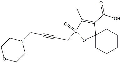 4'-Methyl-5'-oxospiro[cyclohexane-1,2'(5'H)-furan]-3'-carboxylic acid 4-morpholino-2-butynyl ester Struktur