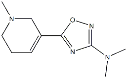 3-Dimethylamino-5-[(1,2,5,6-tetrahydro-1-methylpyridin)-3-yl]-1,2,4-oxadiazole Struktur