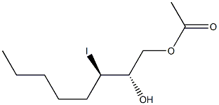 (2S,3R)-3-Iodooctane-1,2-diol 1-acetate Struktur