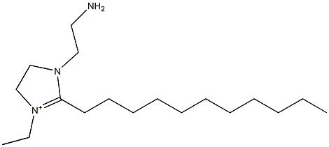 1-(2-Aminoethyl)-3-ethyl-4,5-dihydro-2-undecyl-1H-imidazol-3-ium Struktur