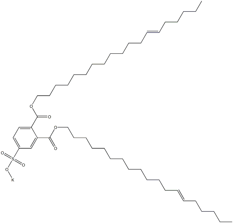 4-(Potassiosulfo)phthalic acid di(13-nonadecenyl) ester Struktur