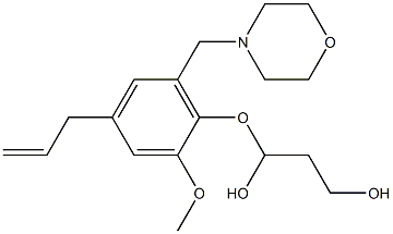 3-[4-Allyl-2-methoxy-6-(morpholinomethyl)phenoxy]-1,3-propanediol Struktur