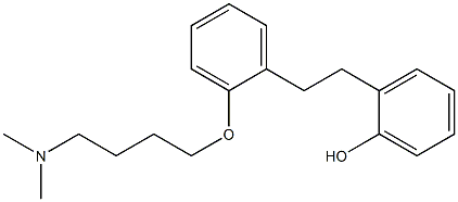 2-[2-[2-(4-Dimethylaminobutoxy)phenyl]ethyl]phenol Struktur