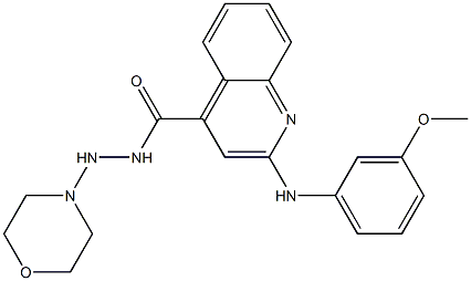 N'-Morpholino-2-(3-methoxyphenylamino)quinoline-4-carbohydrazide Struktur