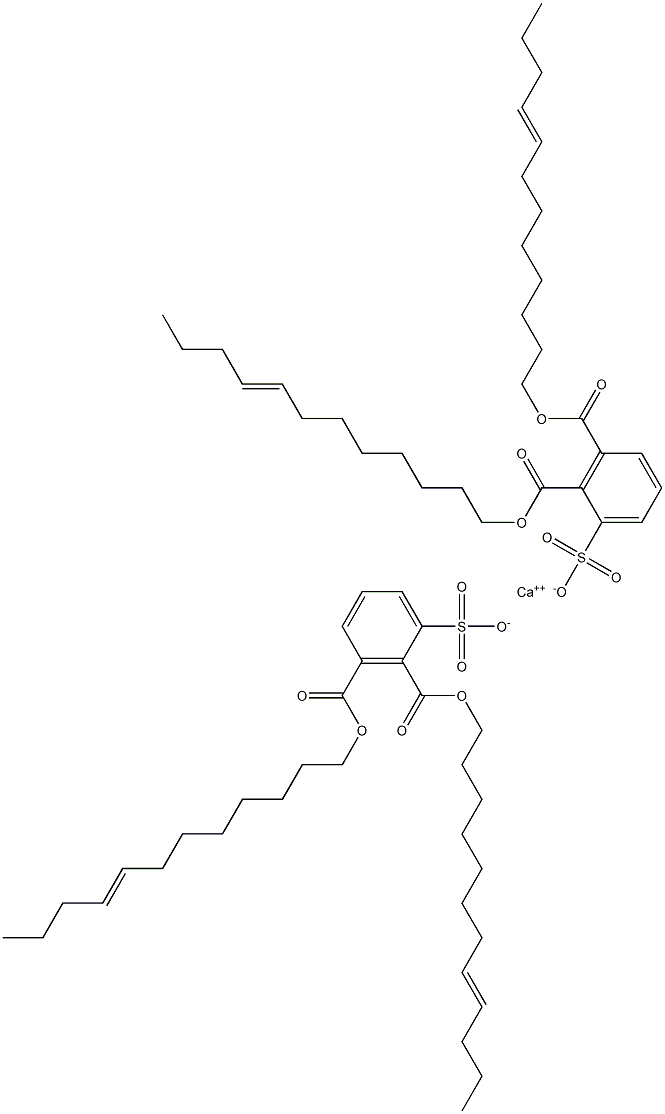 Bis[2,3-di(8-dodecenyloxycarbonyl)benzenesulfonic acid]calcium salt Struktur