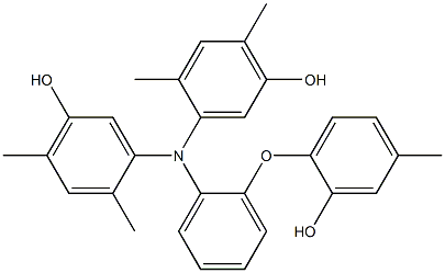 N,N-Bis(5-hydroxy-2,4-dimethylphenyl)-2-(2-hydroxy-4-methylphenoxy)benzenamine Struktur