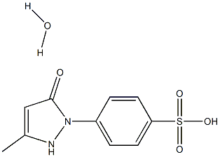 1-p-Sulfophenyl-3-methyl-5-pyrazolone hydrate Struktur