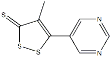 4-Methyl-5-(5-pyrimidinyl)-3H-1,2-dithiol-3-thione Struktur