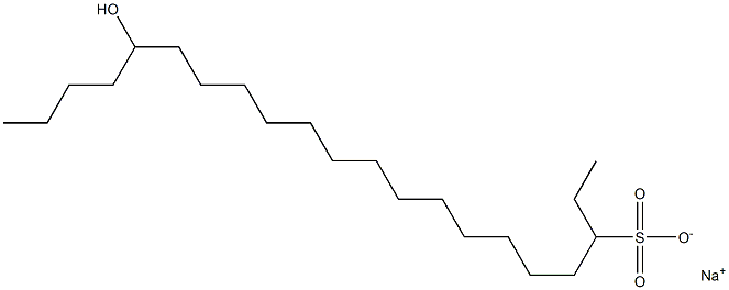 17-Hydroxyhenicosane-3-sulfonic acid sodium salt Struktur