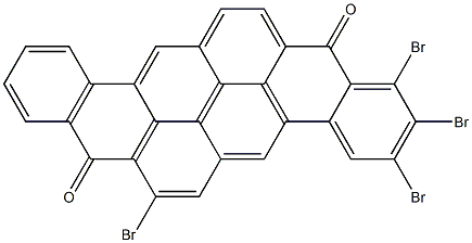 1,2,3,7-Tetrabromo-8,16-pyranthrenedione Struktur