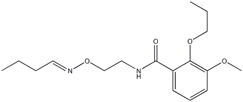 N-[2-(Butylideneaminooxy)ethyl]-3-methoxy-2-propoxybenzamide Struktur