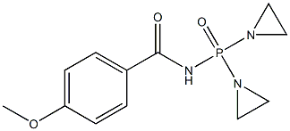 N-[Bis(1-aziridinyl)phosphinyl]-p-methoxybenzamide Struktur