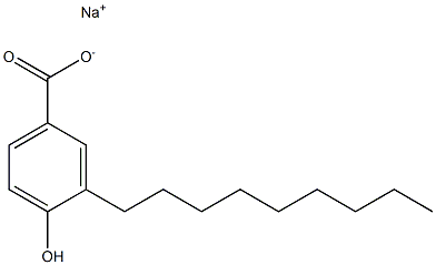 3-Nonyl-4-hydroxybenzoic acid sodium salt Struktur