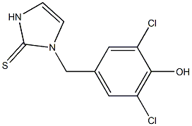 1-(3,5-Dichloro-4-hydroxybenzyl)-1H-imidazole-2(3H)-thione Struktur