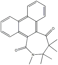 2-Methyl-2,3-dihydro-3-methyl-3-methyl-4-methyl-4-methyl-1H-phenanthro[9,10-c]azepine-1,5(4H)-dione Struktur