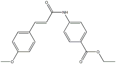 4-[[3-(4-Methoxyphenyl)-1-oxo-2-propenyl]amino]benzoic acid ethyl ester Struktur