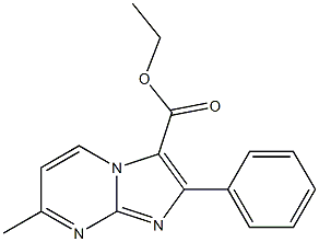 2-Phenyl-7-methylimidazo[1,2-a]pyrimidine-3-carboxylic acid ethyl ester Struktur