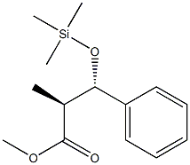 (2S,3S)-2-Methyl-3-trimethylsiloxy-3-phenylpropanoic acid methyl ester Struktur