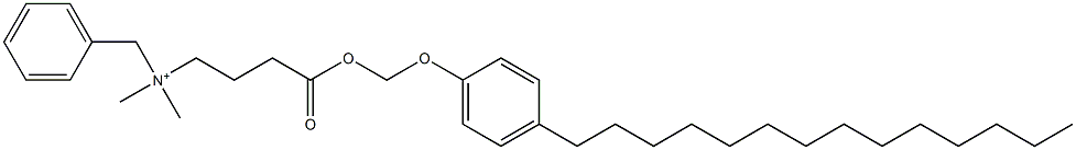 N,N-Dimethyl-N-benzyl-N-[3-[[(4-tetradecylphenyloxy)methyl]oxycarbonyl]propyl]aminium Struktur