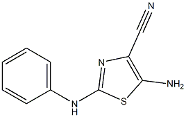 5-Amino-2-[phenylamino]thiazole-4-carbonitrile Struktur