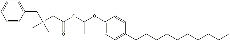 N,N-Dimethyl-N-benzyl-N-[[[1-(4-decylphenyloxy)ethyl]oxycarbonyl]methyl]aminium Struktur