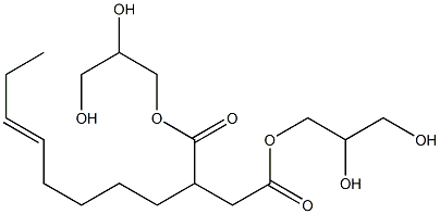 2-(5-Octenyl)succinic acid bis(2,3-dihydroxypropyl) ester Struktur